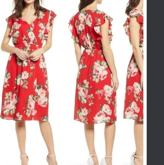 NWOT Nordstrom Socialite Floral Print Dress - Picture 4 of 7